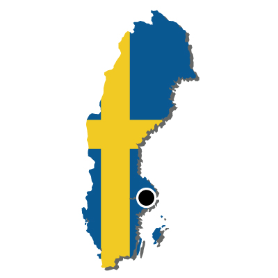 スウェーデン王国無料フリーイラスト｜首都・国旗付